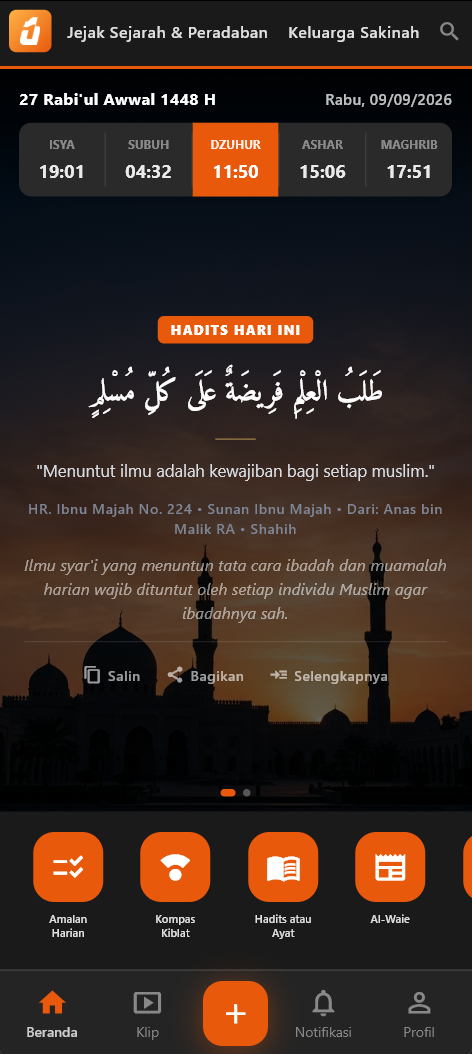 One Ummah App - Beranda